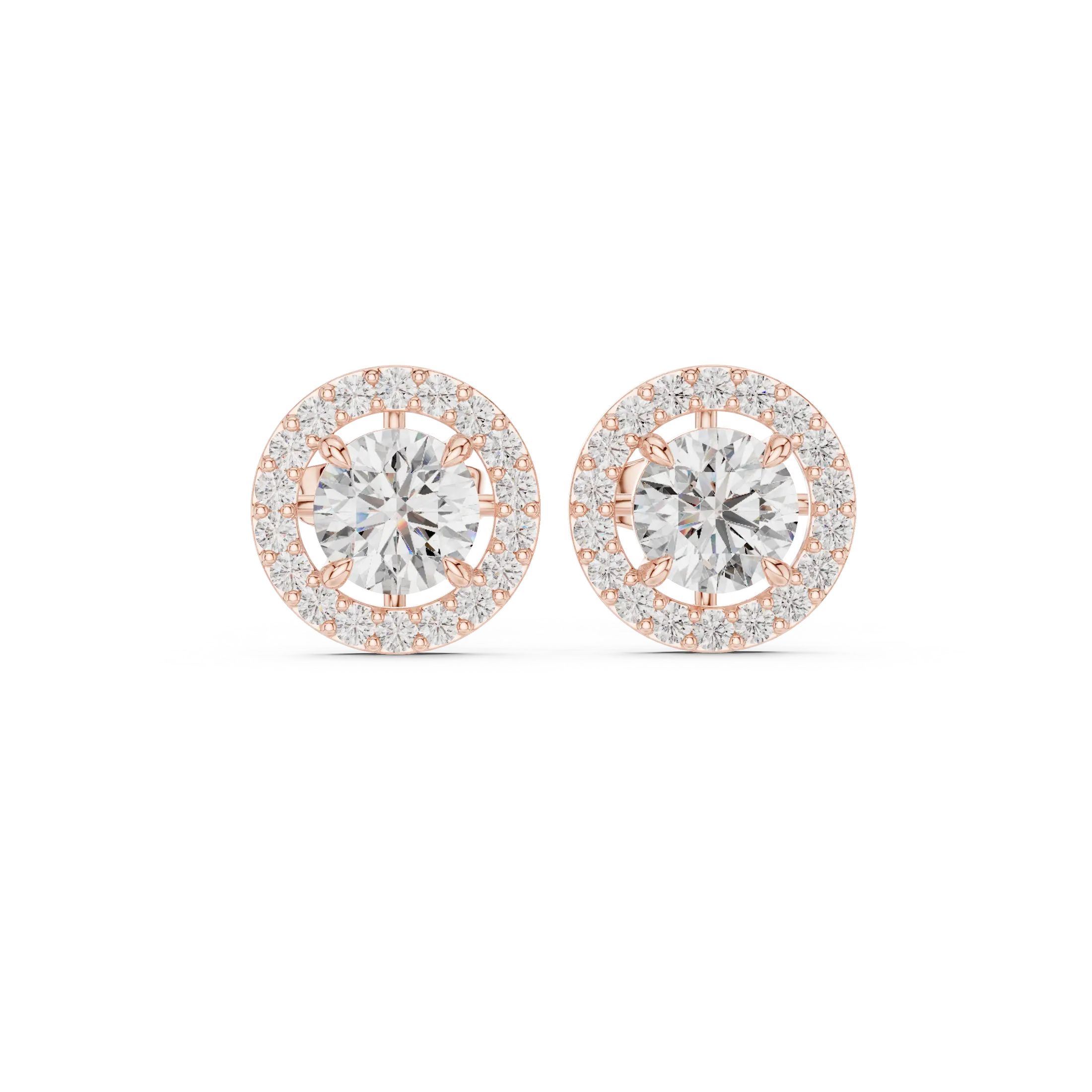 Lumière Halo Stud Earrings – Classic Sparkle, Modern Elegance