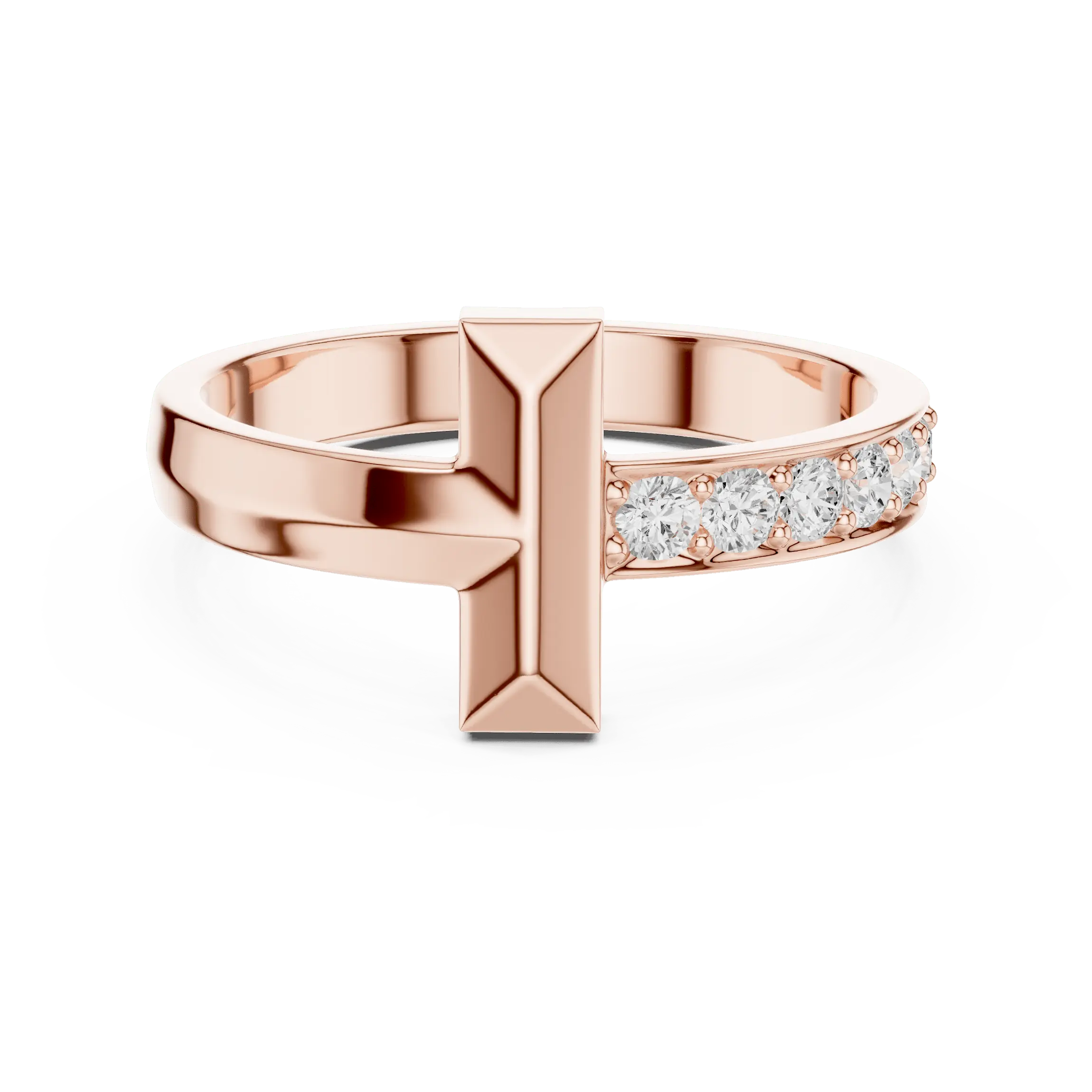 Apex Edge Pavé Statement Ring – Geometry Meets Glamour