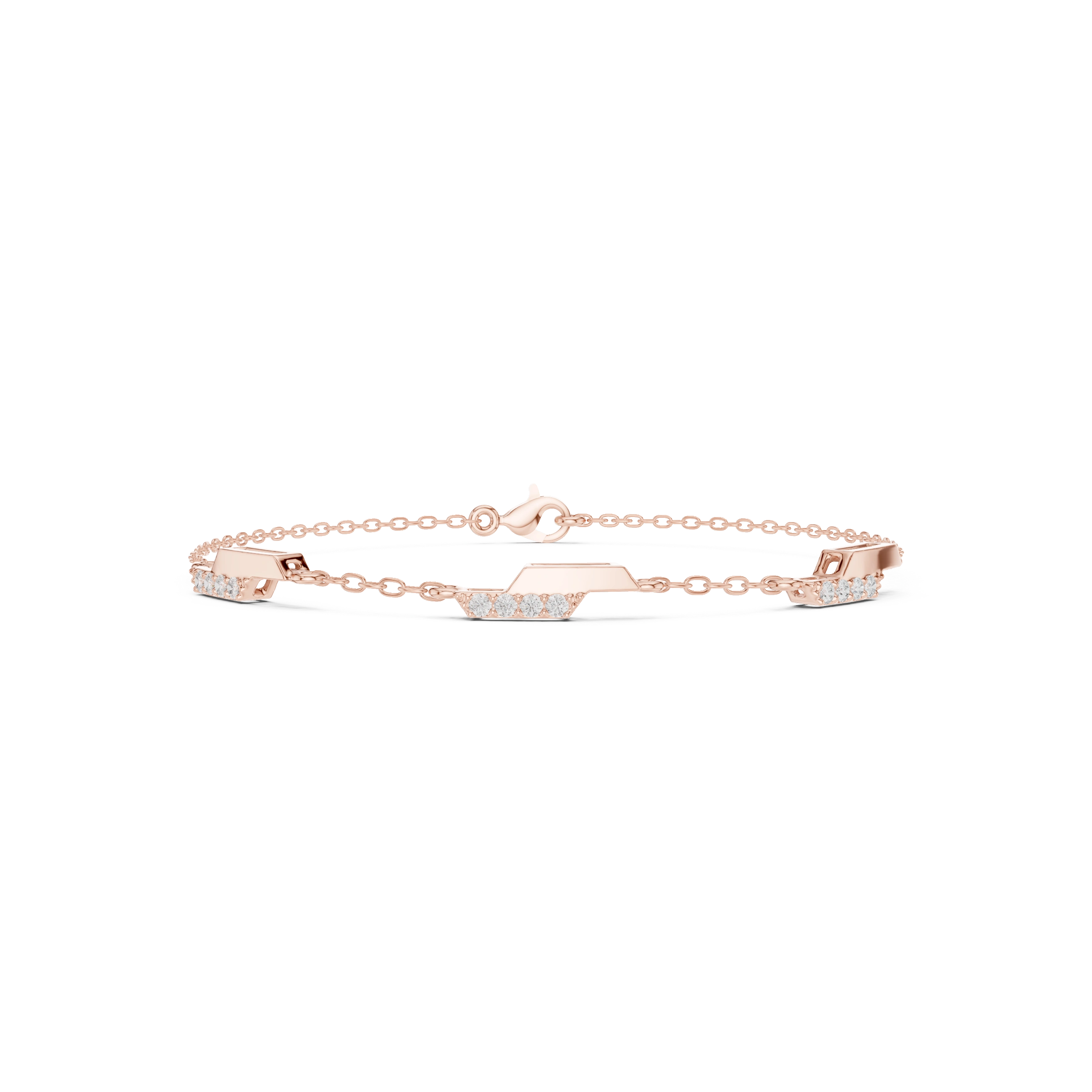 Aria Sleek Diamond Link Bracelet – Timeless Luxury & Modern Minimal Elegance
