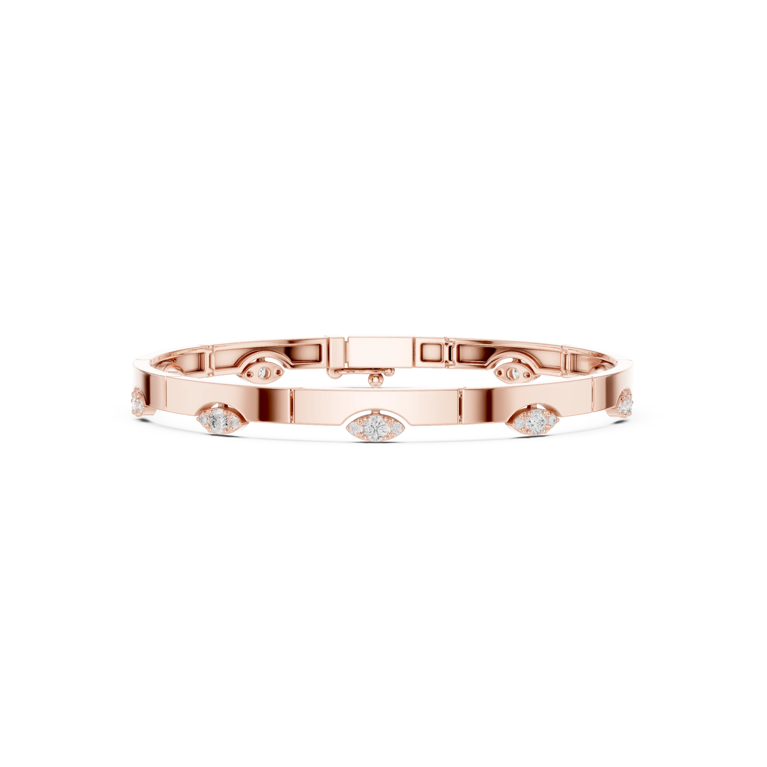 Astra Luxe Diamond Panel Bracelet – Premium Radiant Designer Elegance
