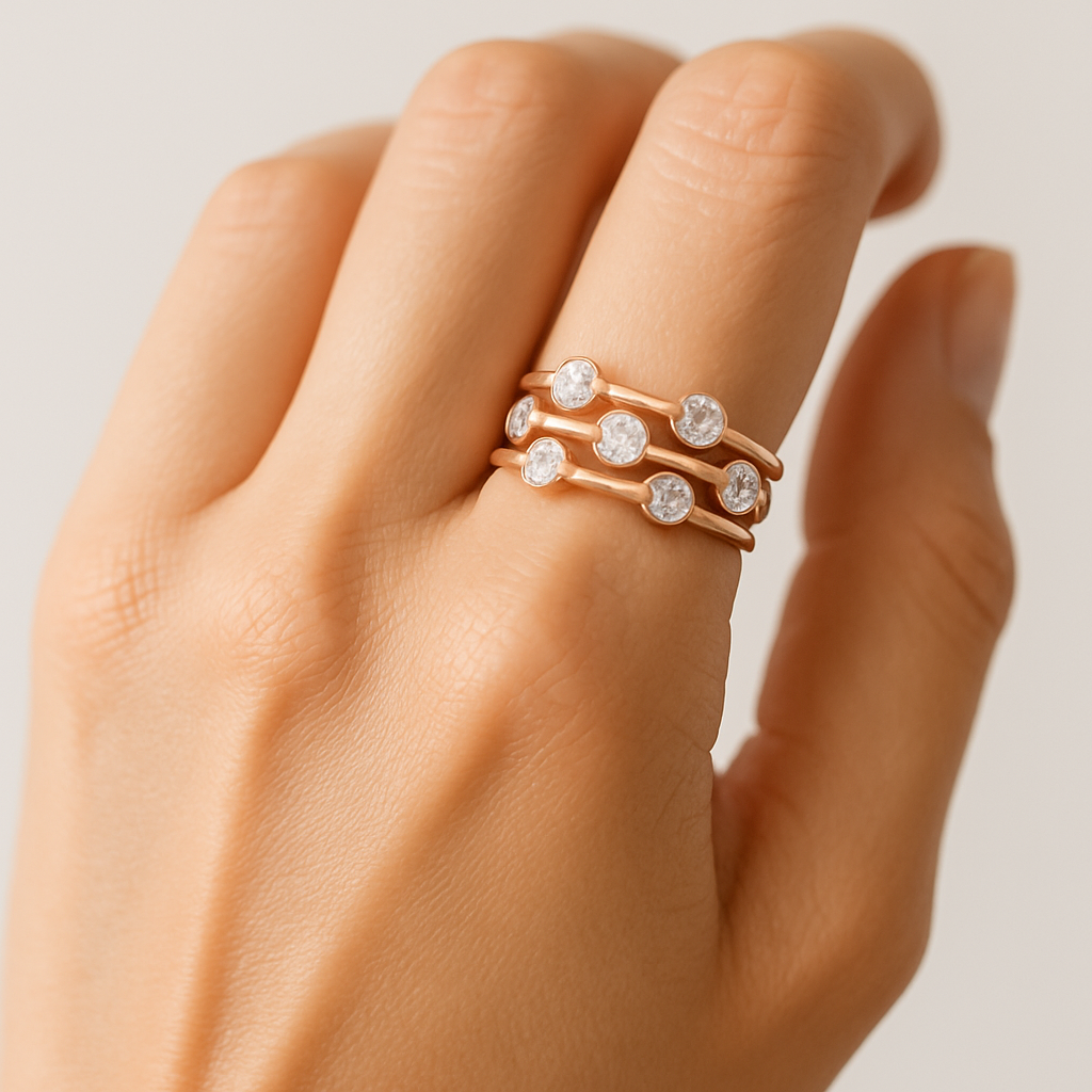 Celeste Orbit Diamond Ring – A Modern Celestial Statement