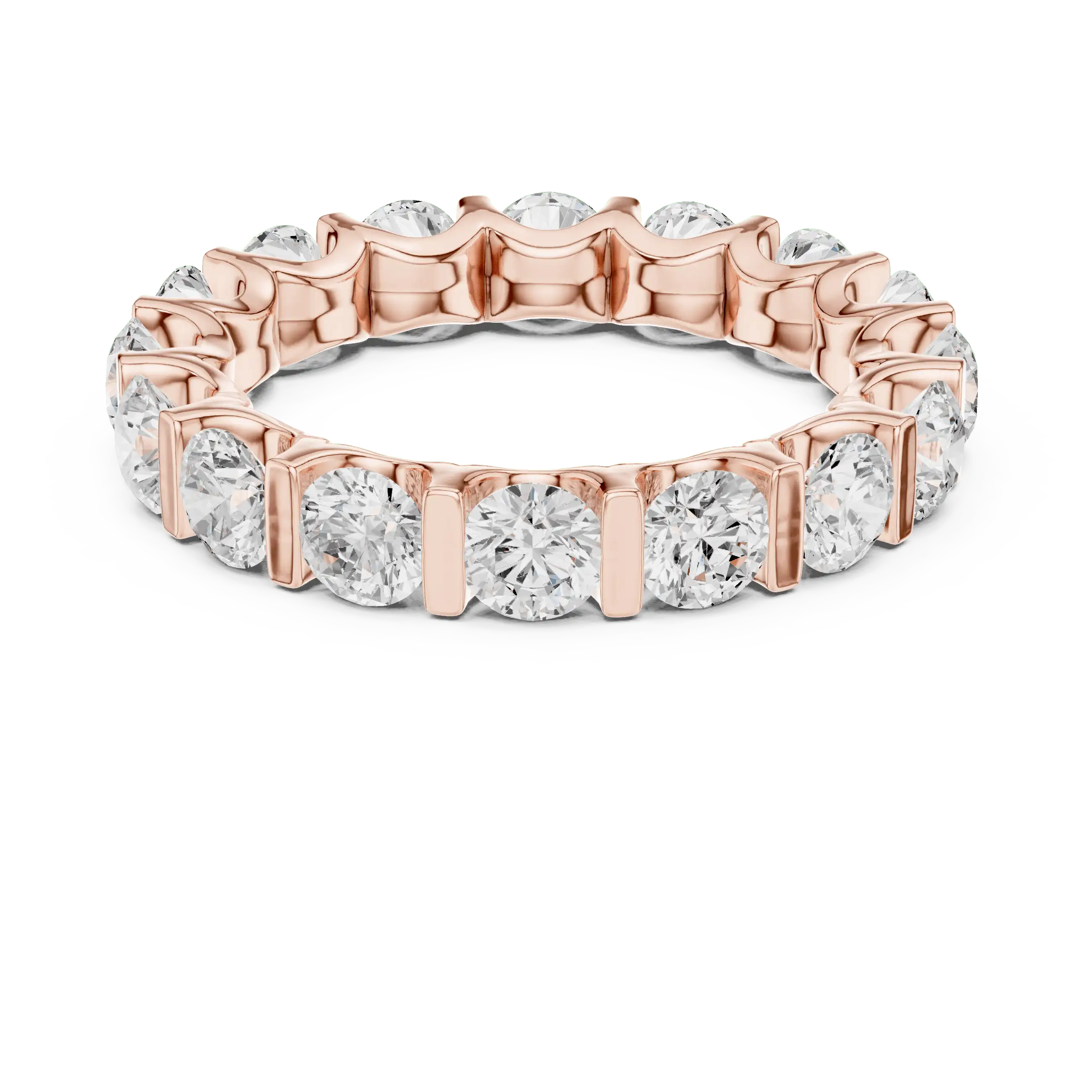 Aurora Round Diamond Eternity Ring – A Forever Promise in Every Stone