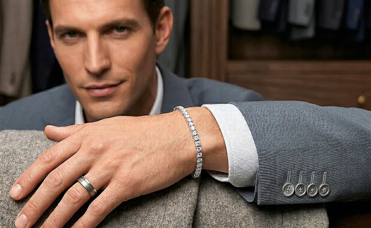 Round-Cut Diamond Tennis Bracelet – Luxury Unisex Statement in Rose Gold, Gold & Silver